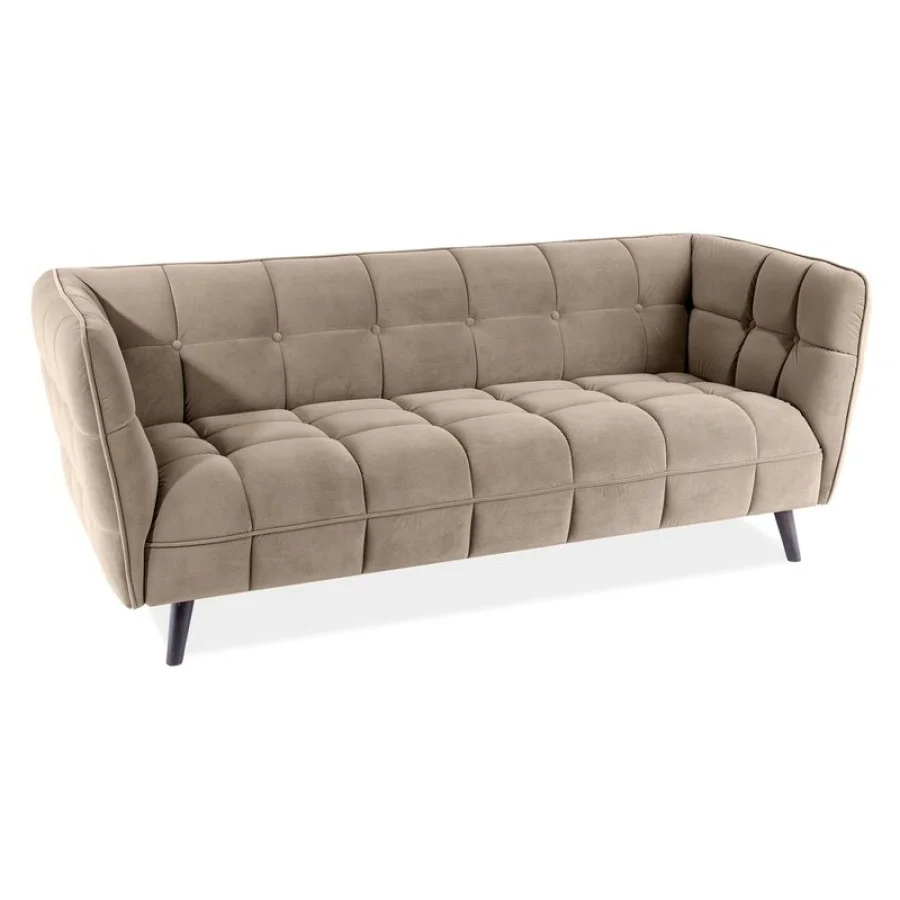 Sofa CASTELLO 3 VELVET dark-beige order